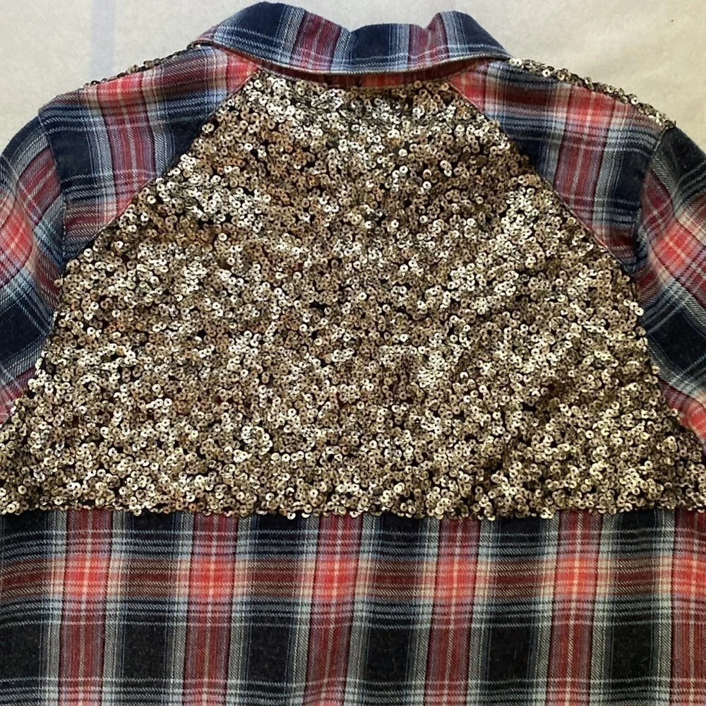 FP Little Bit of Sugar Sequence and Flannel Shirt Size Small